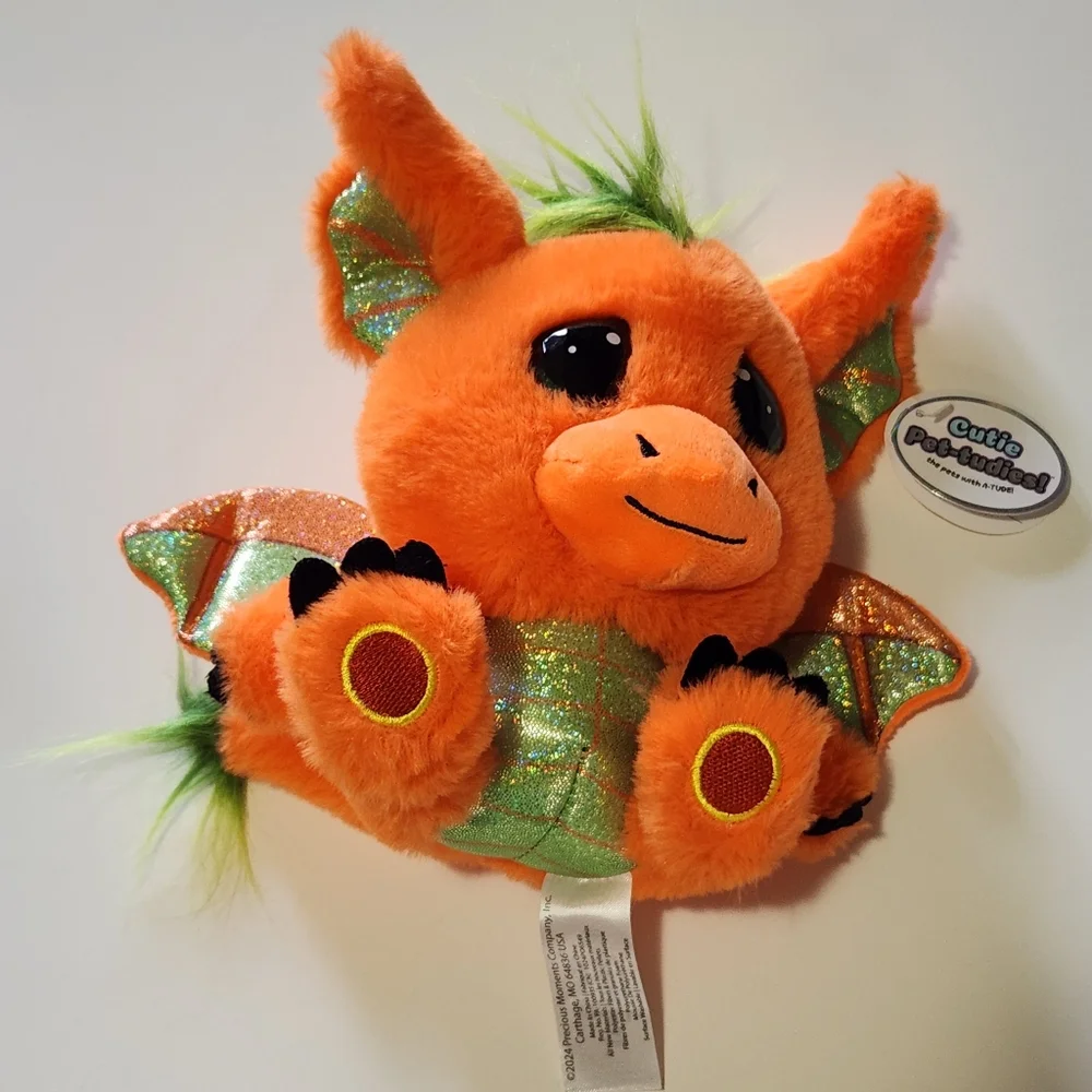 Cutie Pet-tudies Jade Dragon & Clementine Dragon Stuffed Plush Animal - Picture 8 of 13